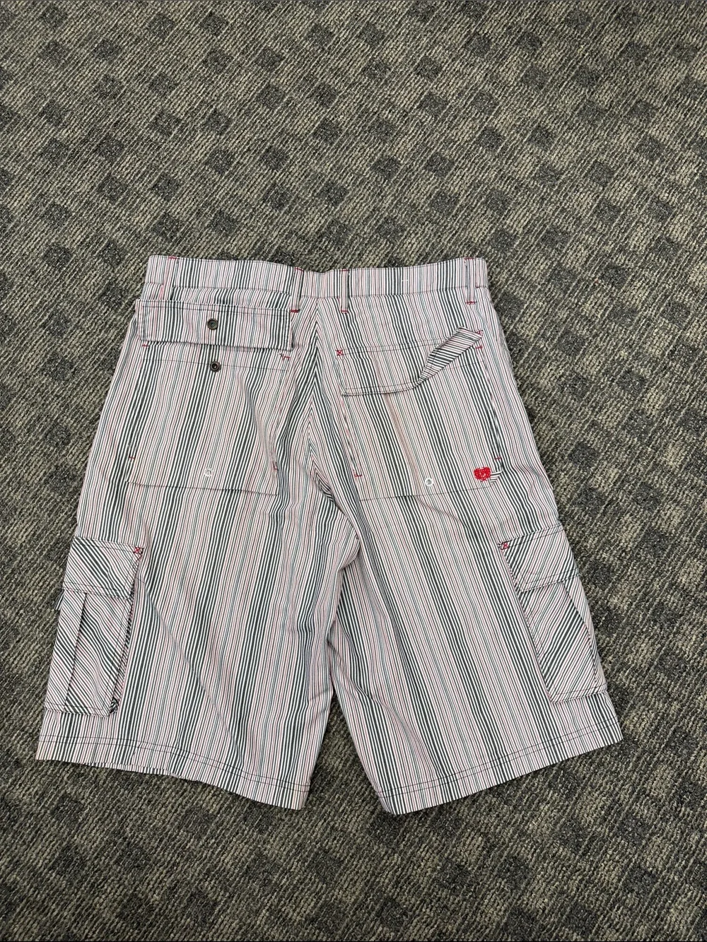 Vintage 2000s Phat Farm Cargo Shorts 34 Y2K Hip Hop Baggy Striped